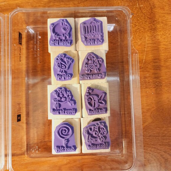 Stampin' Up! 'Very Punny' 2007 set of 8 stamps for card making. - Picture 2 of 2